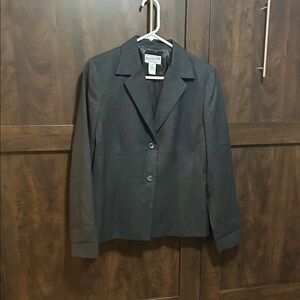 Vintage Pendleton Charcoal Women's Blazer - 100% Virgin wool